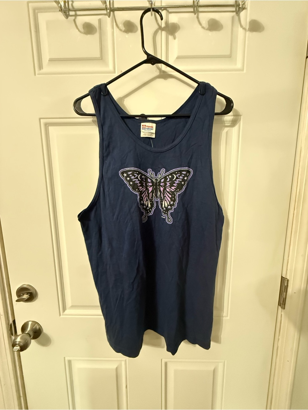 Vintage 90s NWT Sunshine Octopus Butterfly Hanes Tank Top M Psychedelic